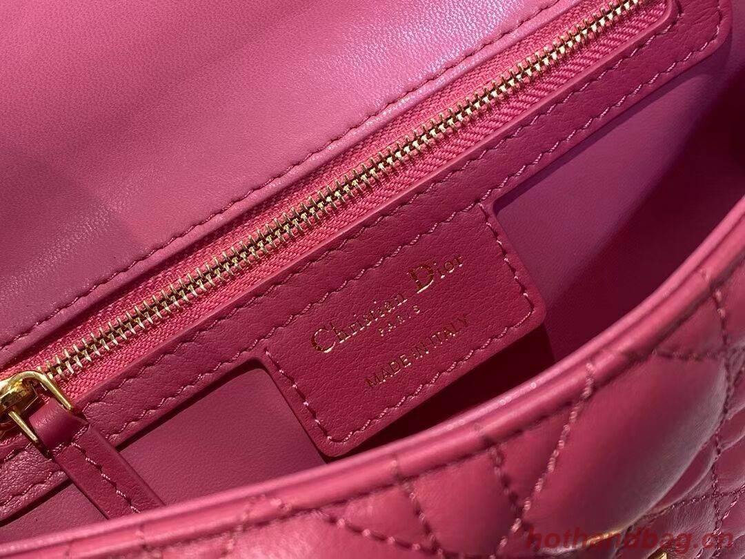 Dior SMALL DIOR CARO BAG Soft Cannage Calfskin M9241 rose Dior SMALL DIOR CARO BAG Soft Cannage Calfskin M9241 rose