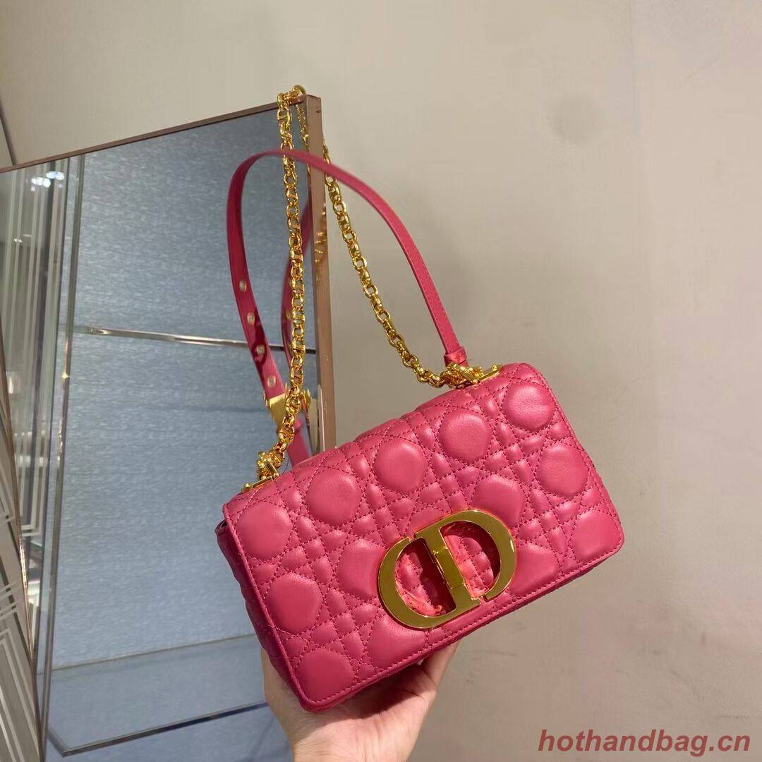 Dior SMALL DIOR CARO BAG Soft Cannage Calfskin M9241 rose Dior SMALL DIOR CARO BAG Soft Cannage Calfskin M9241 rose