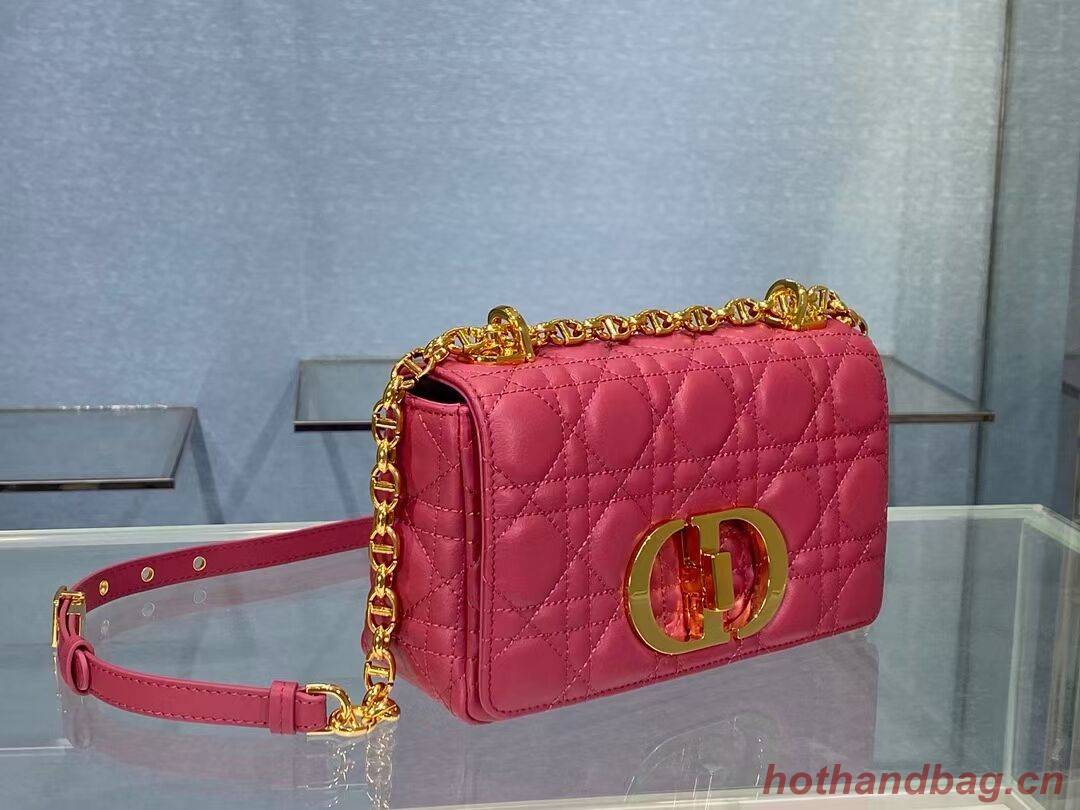 Dior SMALL DIOR CARO BAG Soft Cannage Calfskin M9241 rose Dior SMALL DIOR CARO BAG Soft Cannage Calfskin M9241 rose