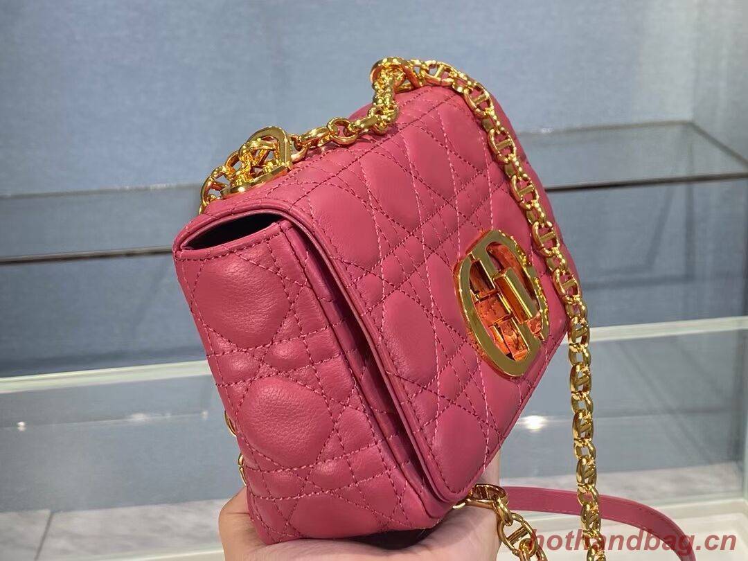 Dior SMALL DIOR CARO BAG Soft Cannage Calfskin M9241 rose Dior SMALL DIOR CARO BAG Soft Cannage Calfskin M9241 rose