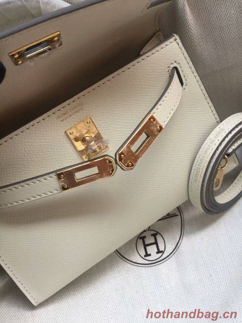 Hermes Kelly 19cm Shoulder Bags Epsom Leather KL19 Cream Hermes Kelly 19cm Shoulder Bags Epsom Leather KL19 Cream
