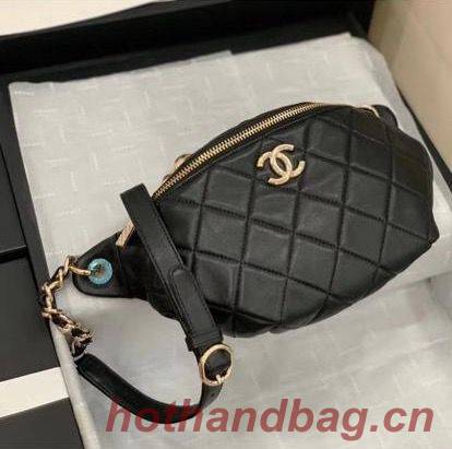 Chanel Original Leather Belt Bag C5398 Black Chanel Original Leather Belt Bag C5398 Black