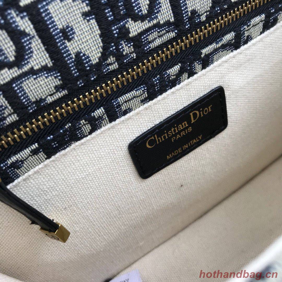 Dior Oblique Canvas Chain Shoulder Flap Bag S2013 Navy Blue Dior Oblique Canvas Chain Shoulder Flap Bag S2013 Navy Blue
