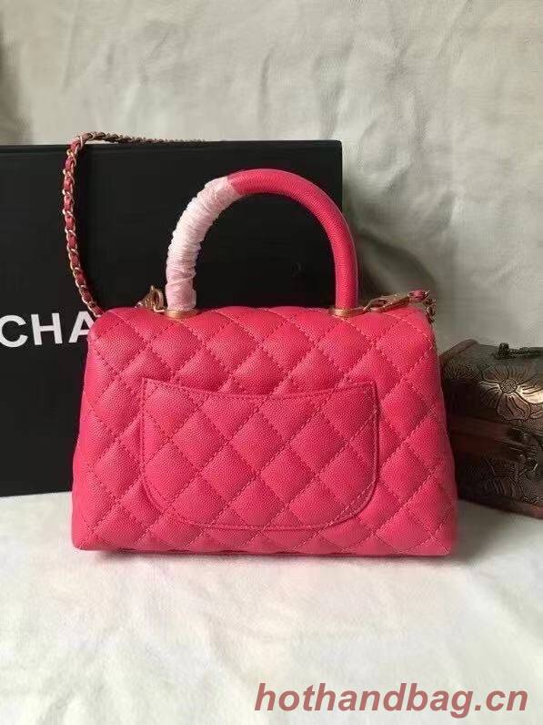 Chanel flap bag with top handle A92990 Rose Chanel flap bag with top handle A92990 Rose