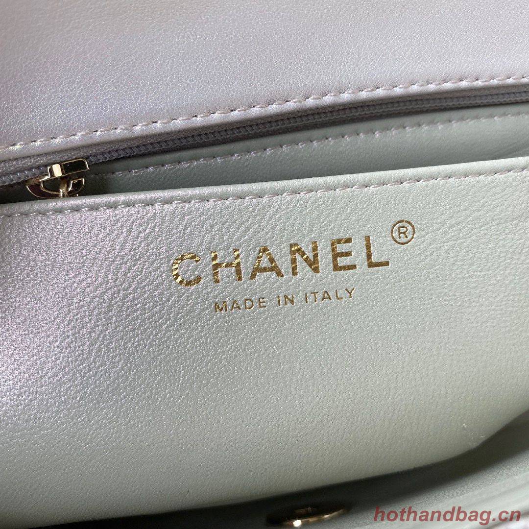 chanel flap bag Iridescent Calfskin & Light Gold-Tone AS1116 Pearl White chanel flap bag Iridescent Calfskin & Light Gold-Tone AS1116 Pearl White