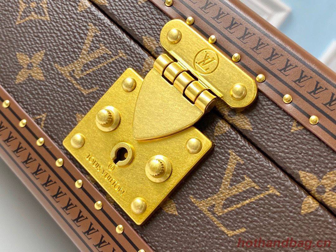 Louis Vuitton Monogram Canvas Watches Box M47641 Khaki Louis Vuitton Monogram Canvas Watches Box M47641 Khaki