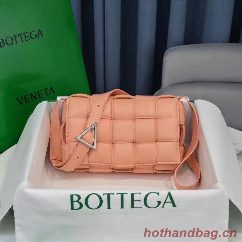 Bottega Veneta PADDED CASSETTE BAG suede 591970 Peachy Bottega Veneta PADDED CASSETTE BAG suede 591970 Peachy