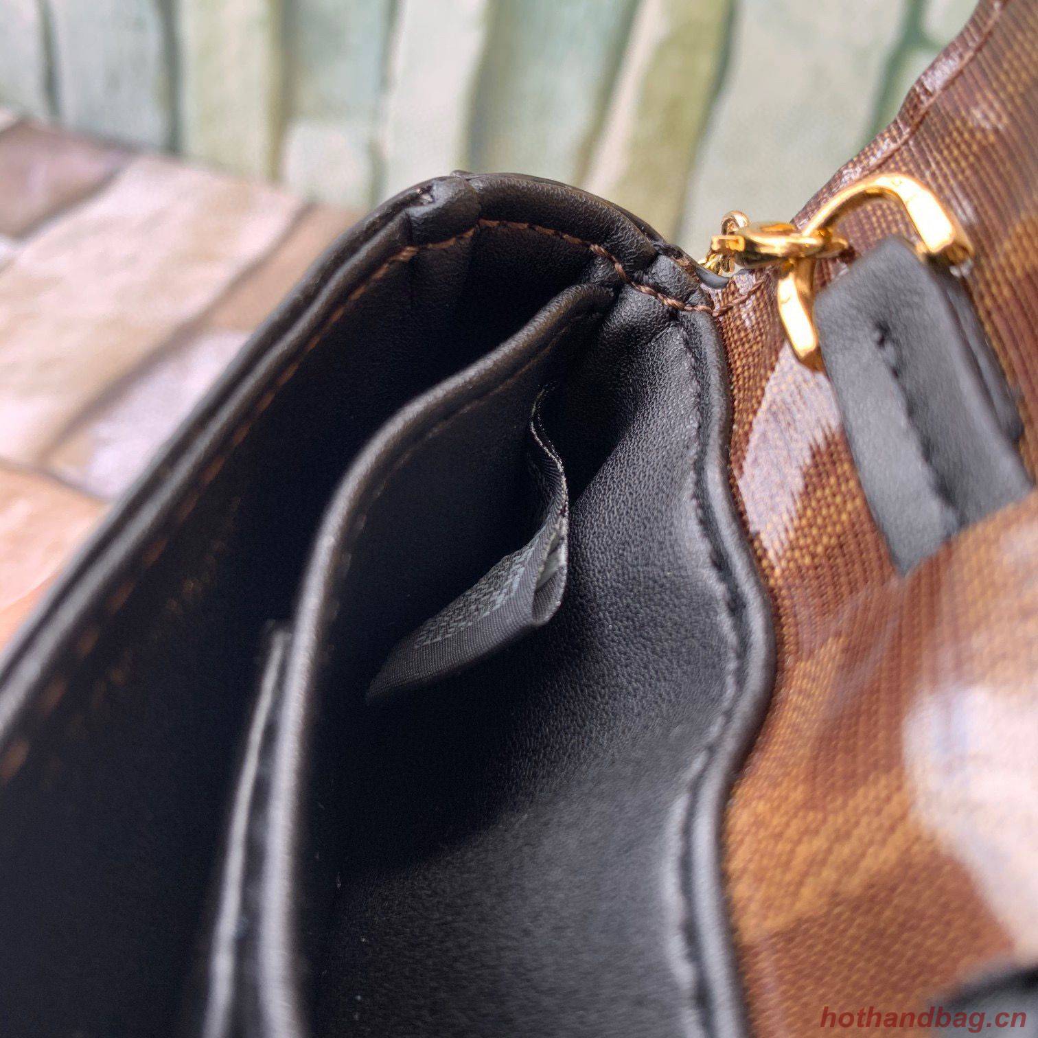 FENDI NANO BAGUETTE CHARM Nappa Original Leather Bag 7AR844 Brown FENDI NANO BAGUETTE CHARM Nappa Original Leather Bag 7AR844 Brown