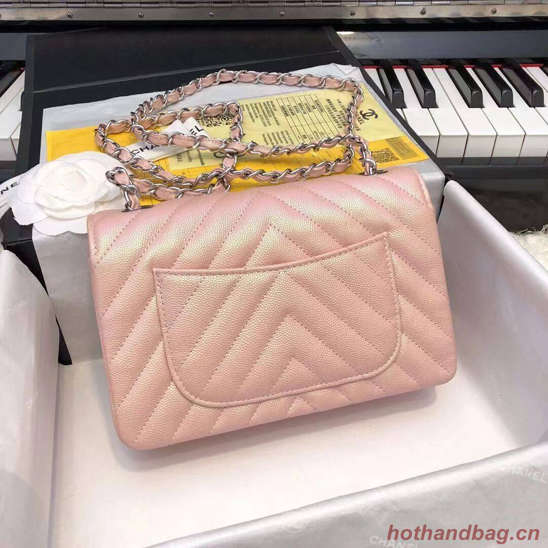 Chanel 2.55 Series Flap Bag Leather Rose gold A1116CF Silver Chanel 2.55 Series Flap Bag Leather Rose gold A1116CF Silver