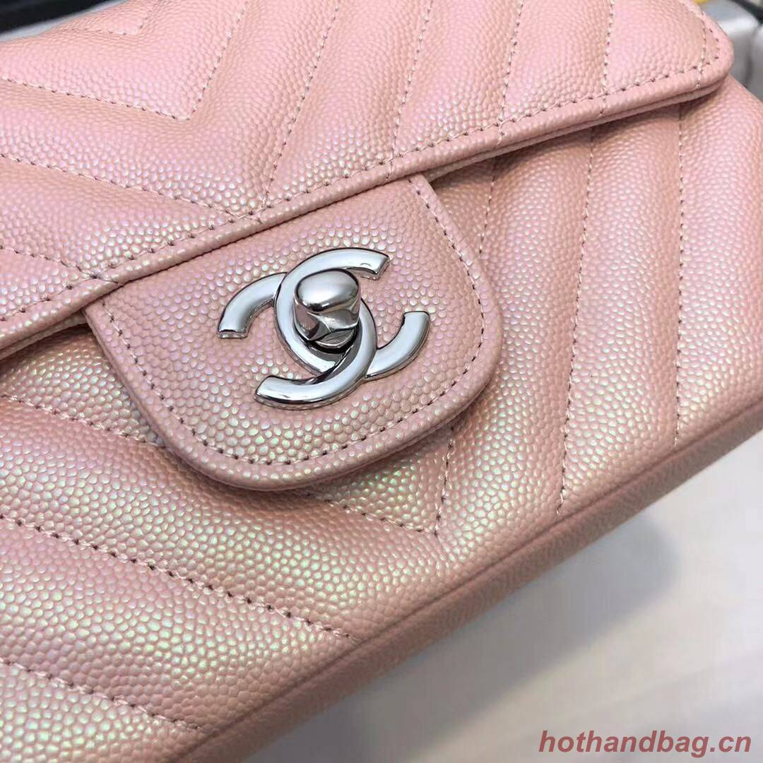 Chanel 2.55 Series Flap Bag Leather Rose gold A1116CF Silver Chanel 2.55 Series Flap Bag Leather Rose gold A1116CF Silver