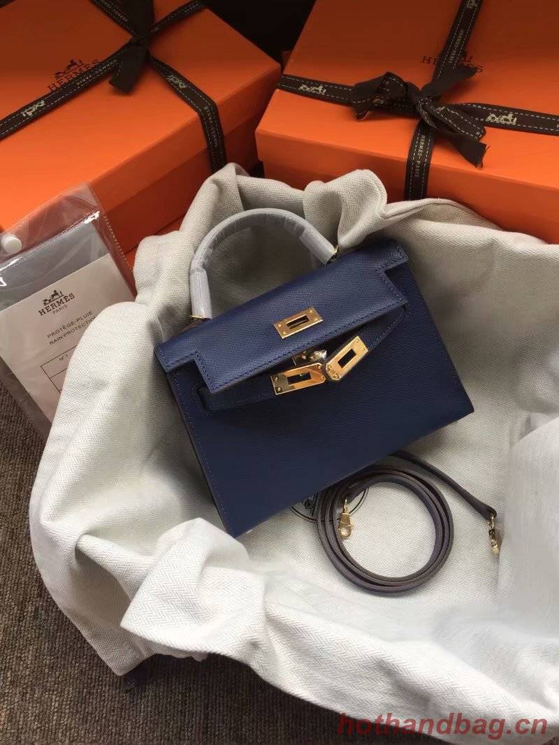Hermes Kelly 19cm Shoulder Bags Epsom Leather KL19 Royal Blue Hermes Kelly 19cm Shoulder Bags Epsom Leather KL19 Royal Blue