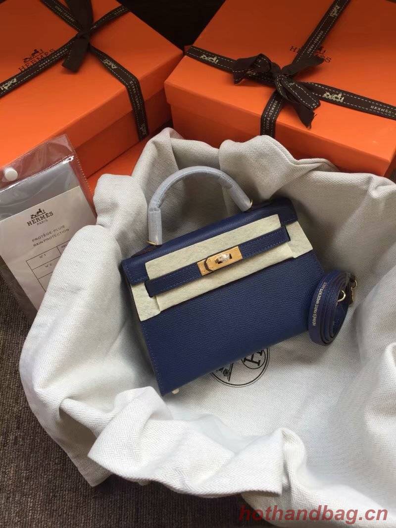 Hermes Kelly 19cm Shoulder Bags Epsom Leather KL19 Royal Blue Hermes Kelly 19cm Shoulder Bags Epsom Leather KL19 Royal Blue