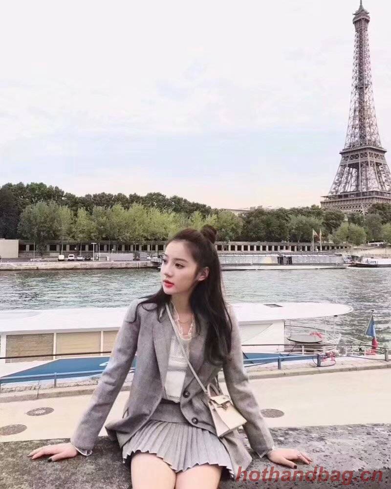 Hermes Kelly 19cm Shoulder Bags Epsom Leather KL19 brown Hermes Kelly 19cm Shoulder Bags Epsom Leather KL19 brown