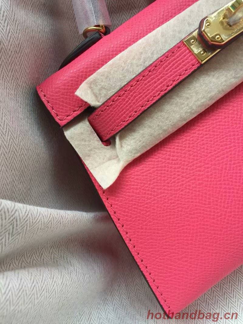 Hermes Kelly 19cm Shoulder Bags Epsom Leather KL19 rose Hermes Kelly 19cm Shoulder Bags Epsom Leather KL19 rose