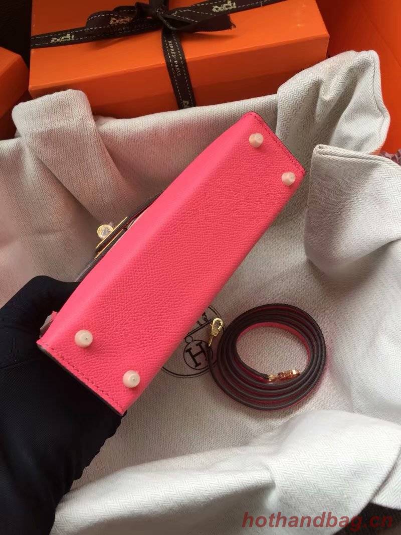 Hermes Kelly 19cm Shoulder Bags Epsom Leather KL19 rose Hermes Kelly 19cm Shoulder Bags Epsom Leather KL19 rose