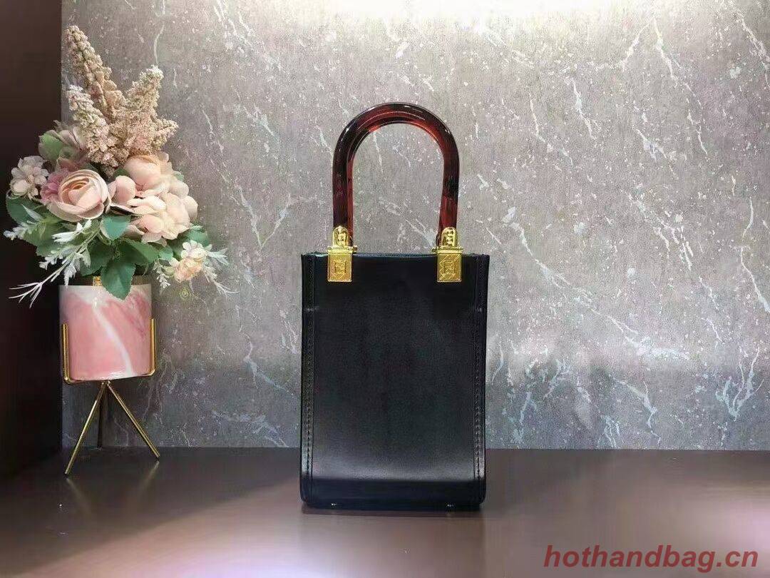 FENDI MINI SUNSHINE SHOPPER leather mini-bag 8BS051ABV black FENDI MINI SUNSHINE SHOPPER leather mini-bag 8BS051ABV black