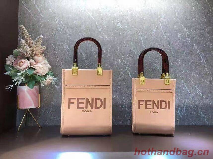 FENDI SUNSHINE SHOPPER leather mini-bag F1620 pink FENDI SUNSHINE SHOPPER leather mini-bag F1620 pink