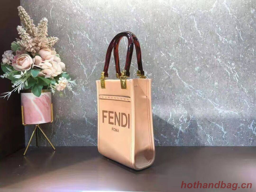 FENDI SUNSHINE SHOPPER leather mini-bag F1620 pink FENDI SUNSHINE SHOPPER leather mini-bag F1620 pink