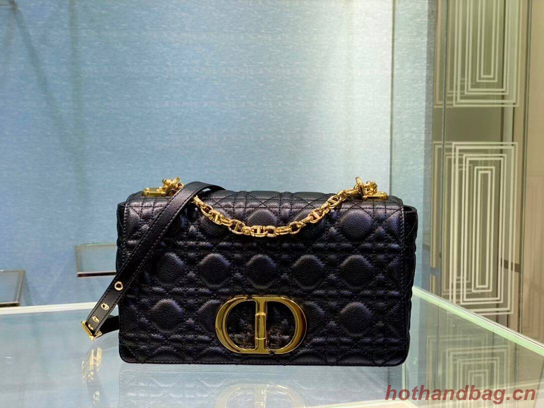 MEDIUM DIOR CARO BAG Soft Cannage Calfskin M9242 black MEDIUM DIOR CARO BAG Soft Cannage Calfskin M9242 black