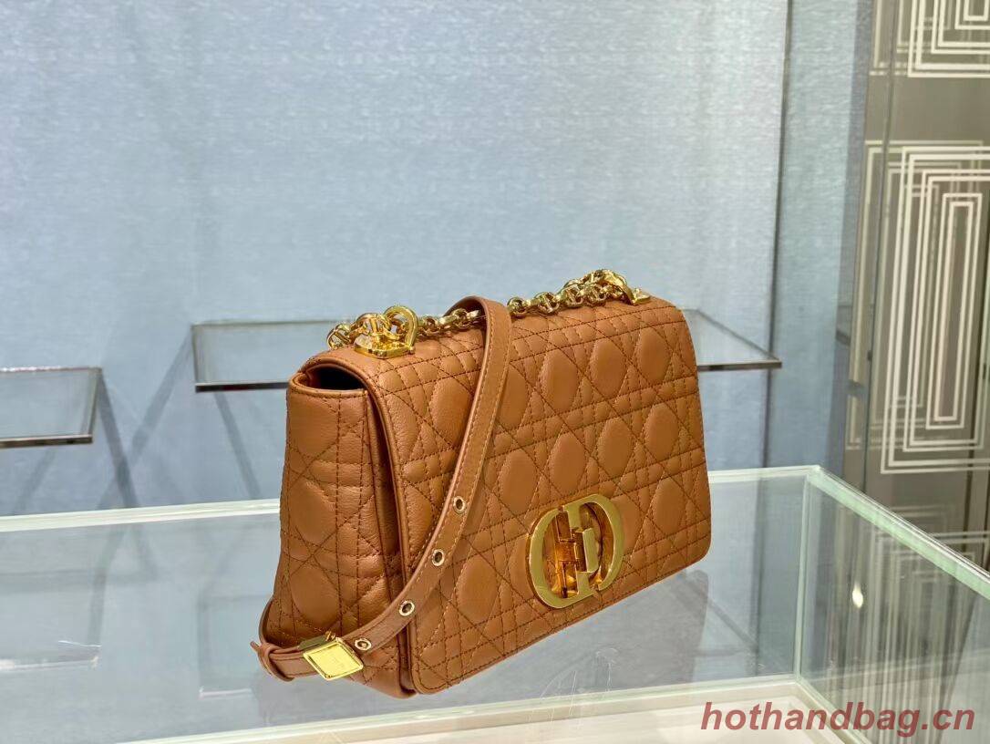 MEDIUM DIOR CARO BAG Soft Cannage Calfskin M9242 brown MEDIUM DIOR CARO BAG Soft Cannage Calfskin M9242 brown
