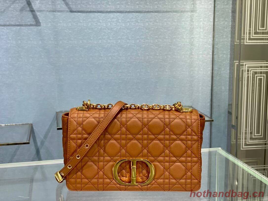 MEDIUM DIOR CARO BAG Soft Cannage Calfskin M9242 brown MEDIUM DIOR CARO BAG Soft Cannage Calfskin M9242 brown