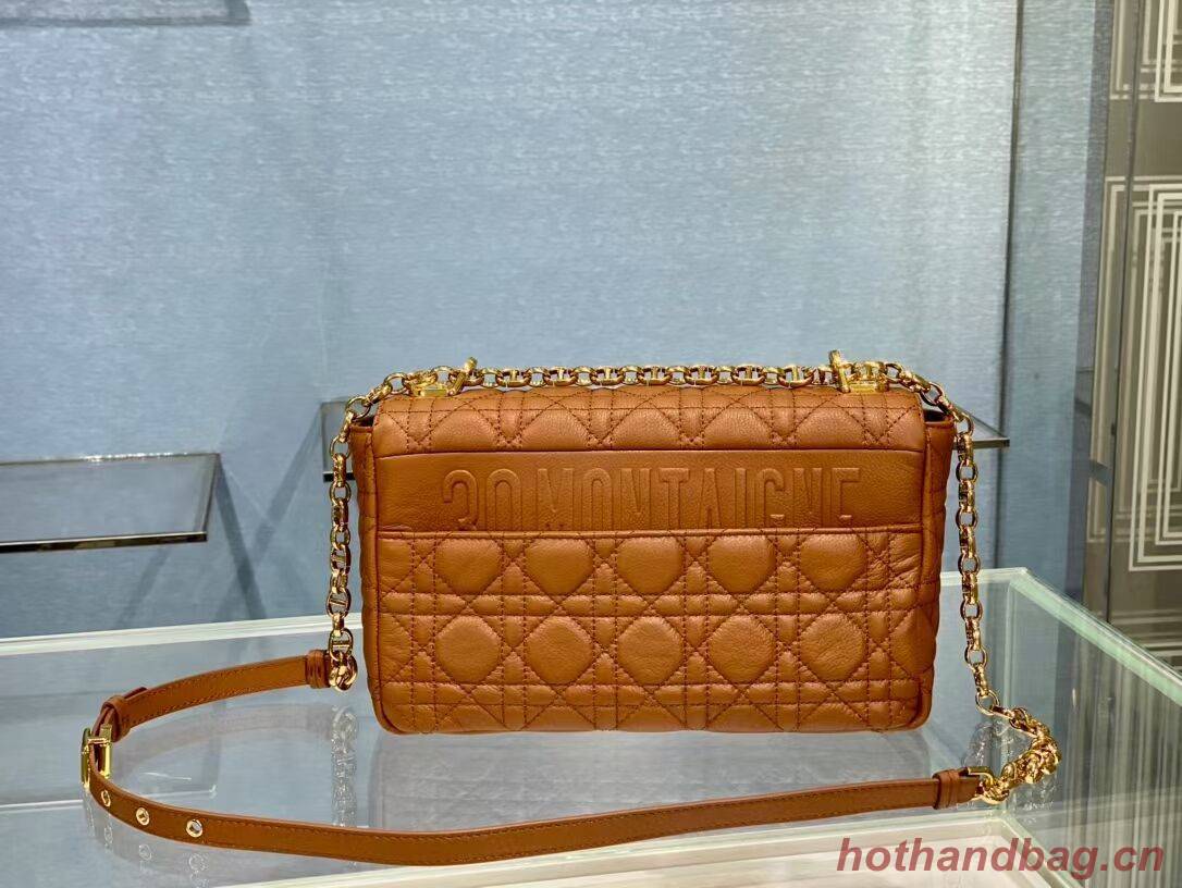 MEDIUM DIOR CARO BAG Soft Cannage Calfskin M9242 brown MEDIUM DIOR CARO BAG Soft Cannage Calfskin M9242 brown