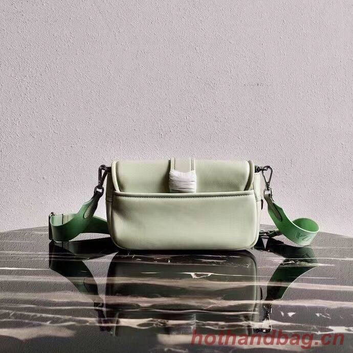 Prada Pocket nylon and brushed leather bag 1BD295 green Prada Pocket nylon and brushed leather bag 1BD295 green