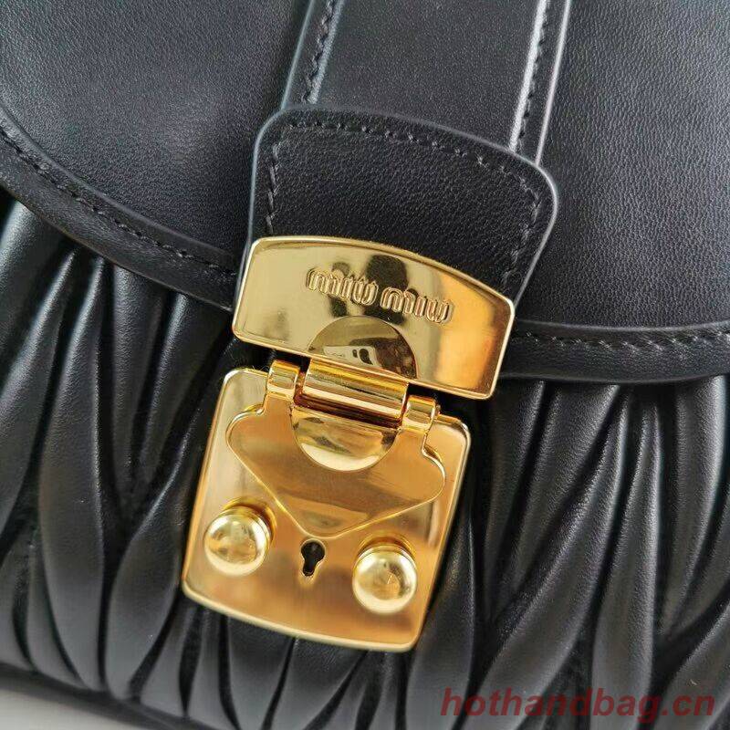 miu miu Matelasse Nappa Leather Shoulder Bag 5BD188 black miu miu Matelasse Nappa Leather Shoulder Bag 5BD188 black