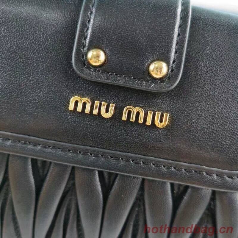 miu miu Matelasse Nappa Leather Shoulder Bag 5BD188 black miu miu Matelasse Nappa Leather Shoulder Bag 5BD188 black