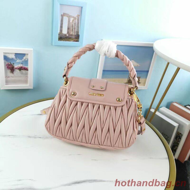 miu miu Matelasse Nappa Leather Shoulder Bag 5BD188 light pink miu miu Matelasse Nappa Leather Shoulder Bag 5BD188 light pink