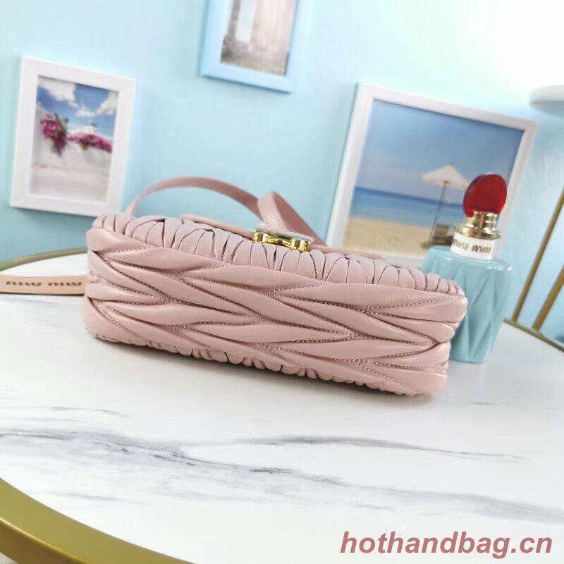 miu miu Matelasse Nappa Leather Shoulder Bag 5BD188 light pink miu miu Matelasse Nappa Leather Shoulder Bag 5BD188 light pink