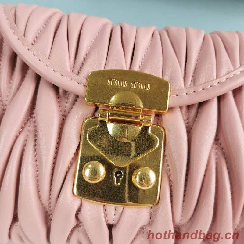 miu miu Matelasse Nappa Leather mini Shoulder Bag 5BD196 pink miu miu Matelasse Nappa Leather mini Shoulder Bag 5BD196 pink