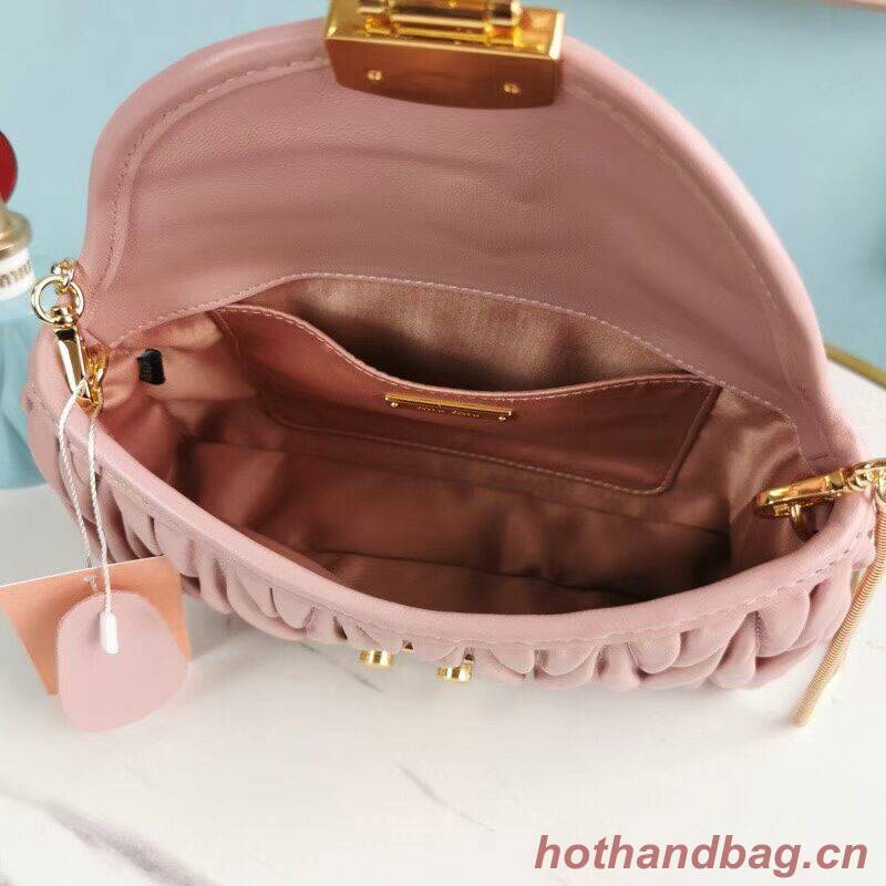miu miu Matelasse Nappa Leather mini Shoulder Bag 5BD196 pink miu miu Matelasse Nappa Leather mini Shoulder Bag 5BD196 pink