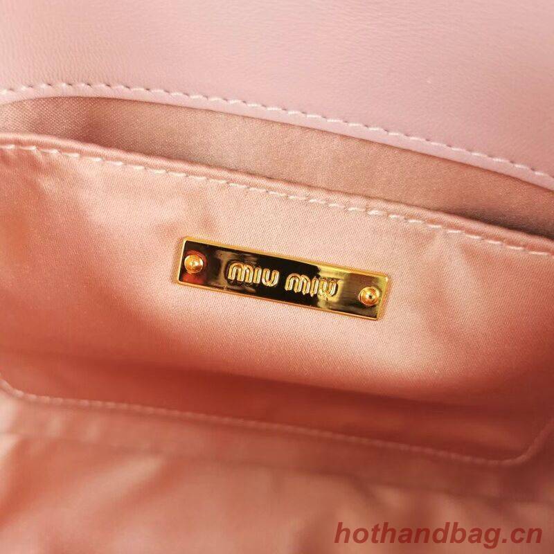 miu miu Matelasse Nappa Leather mini Shoulder Bag 5BD196 pink miu miu Matelasse Nappa Leather mini Shoulder Bag 5BD196 pink