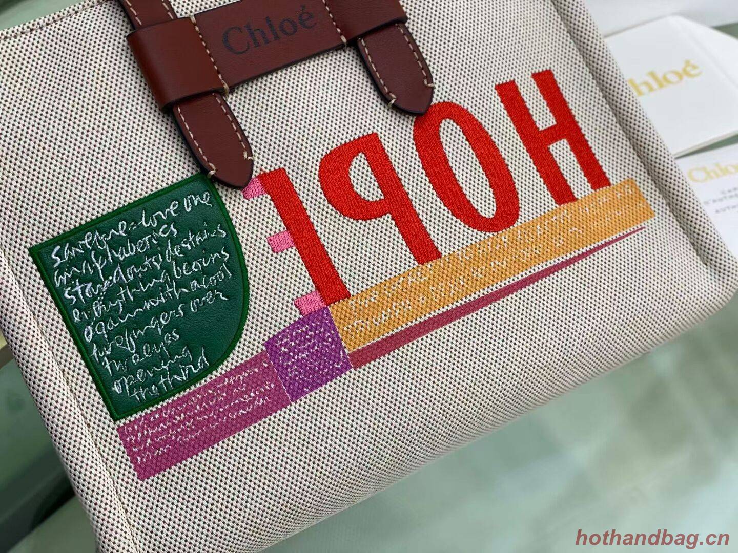 Chloe Cloth & leather 6C013 brown Chloe Cloth & leather 6C013 brown