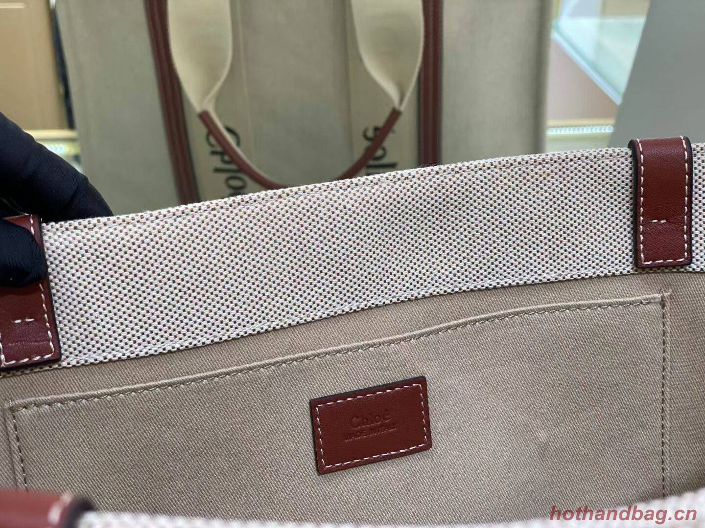 Chloe Cloth & leather 6C025 brown Chloe Cloth & leather 6C025 brown