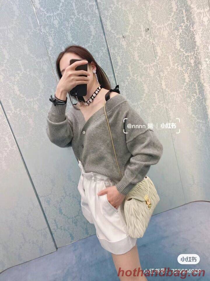 miu miu Matelasse Nappa Leather mini Shoulder Bag 5BH200 Silver miu miu Matelasse Nappa Leather mini Shoulder Bag 5BH200 Silver