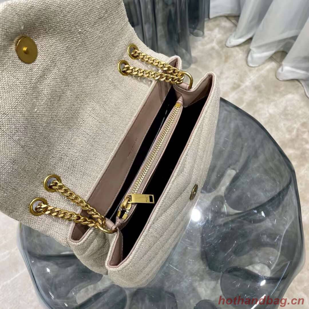 Yves Saint Laurent LOULOU SMALL IN QUILTED Y LINEN Y549469 Yves Saint Laurent LOULOU SMALL IN QUILTED Y LINEN Y549469