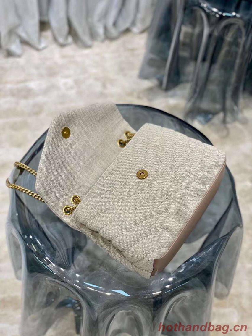 Yves Saint Laurent LOULOU SMALL IN QUILTED Y LINEN Y549469 Yves Saint Laurent LOULOU SMALL IN QUILTED Y LINEN Y549469