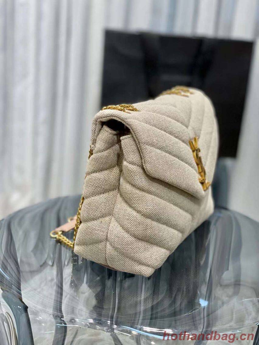 Yves Saint Laurent LOULOU SMALL IN QUILTED Y LINEN Y549469 Yves Saint Laurent LOULOU SMALL IN QUILTED Y LINEN Y549469