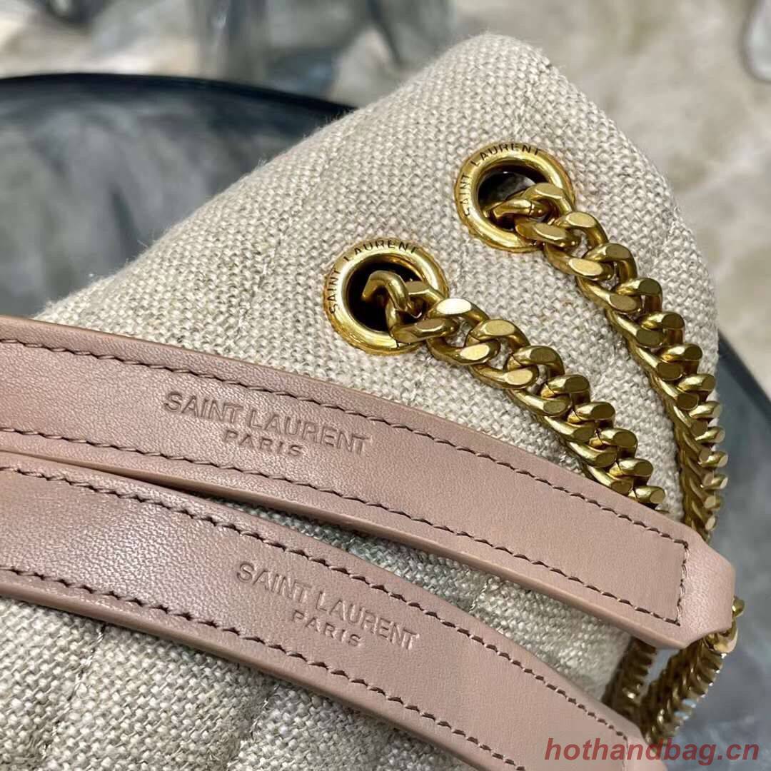 Yves Saint Laurent LOULOU SMALL IN QUILTED Y LINEN Y549469 Yves Saint Laurent LOULOU SMALL IN QUILTED Y LINEN Y549469