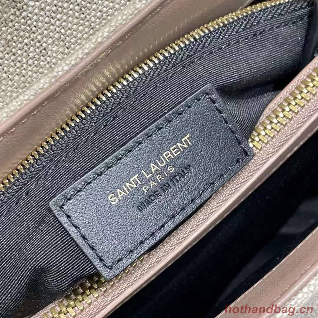 Yves Saint Laurent LOULOU SMALL IN QUILTED Y LINEN Y587216 Yves Saint Laurent LOULOU SMALL IN QUILTED Y LINEN Y587216