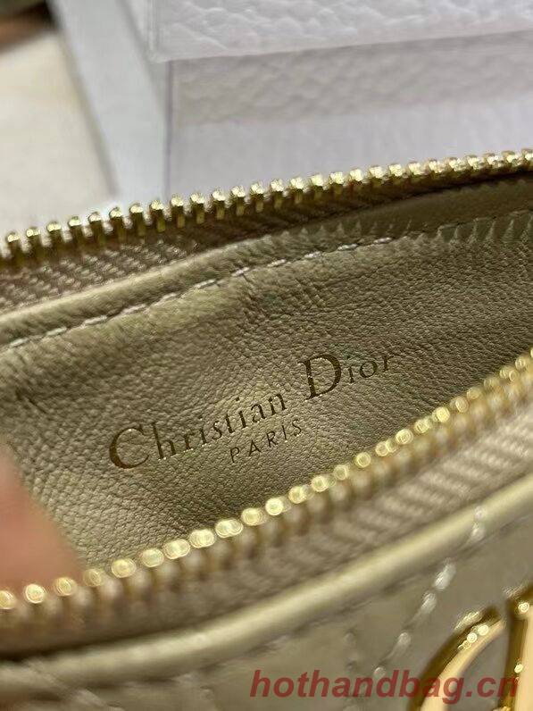 DIOR CARO MULTIFUNCTIONAL POUCH Beige Supple Cannage Calfskin S5036UW DIOR CARO MULTIFUNCTIONAL POUCH Beige Supple Cannage Calfskin S5036UW