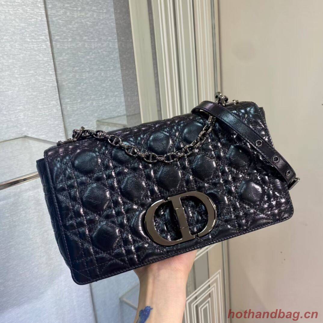 MEDIUM DIOR CARO BAG Imported wax skin M9242 black MEDIUM DIOR CARO BAG Imported wax skin M9242 black