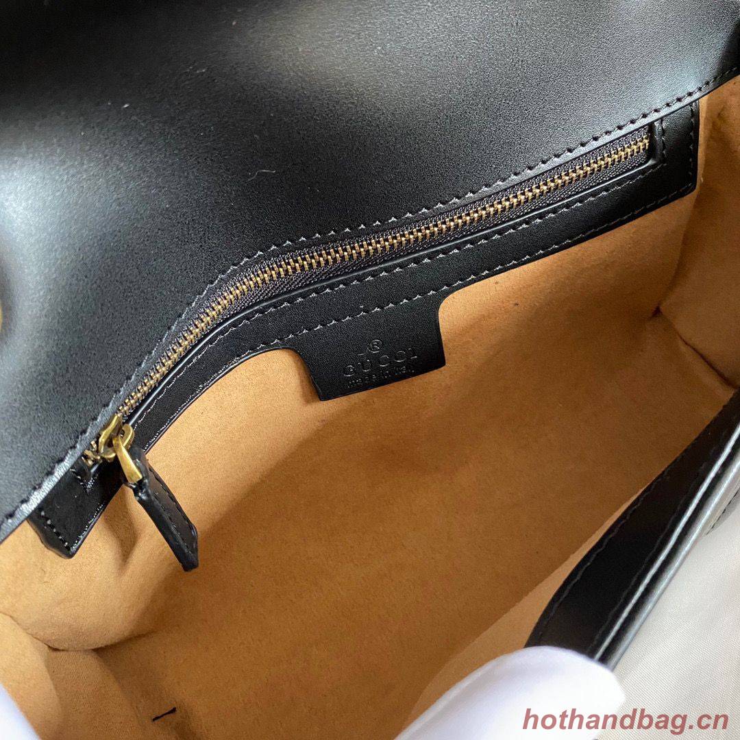 Gucci GG Marmont Original Leather matelasse shoulder bag 443497 Black Gucci GG Marmont Original Leather matelasse shoulder bag 443497 Black