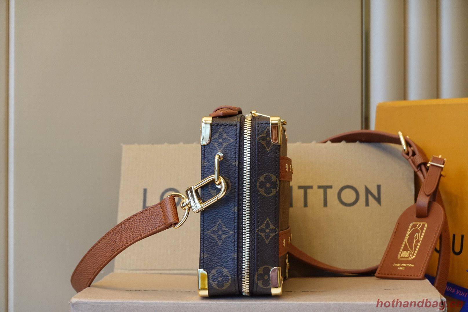 Louis Vuitton Monogram Canvas Handle Trunk Original Leather Bag M45785 Brown Louis Vuitton Monogram Canvas Handle Trunk Original Leather Bag M45785 Brown