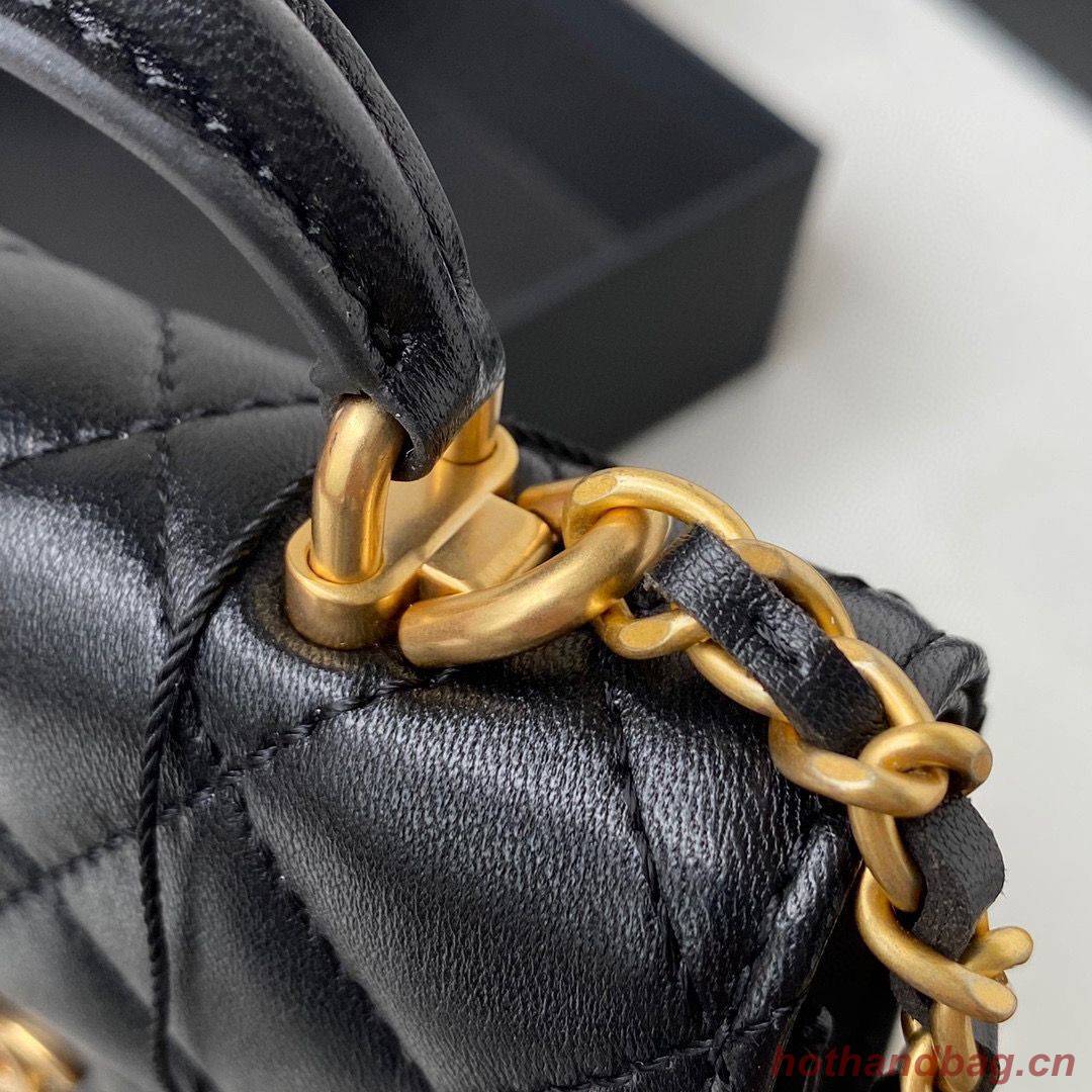 CHANEL Top Handle Micro Mini Wallet On Chain AP2200 Black CHANEL Top Handle Micro Mini Wallet On Chain AP2200 Black