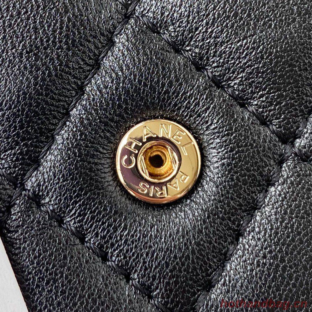 CHANEL Top Handle Micro Mini Wallet On Chain AP2200 Black CHANEL Top Handle Micro Mini Wallet On Chain AP2200 Black