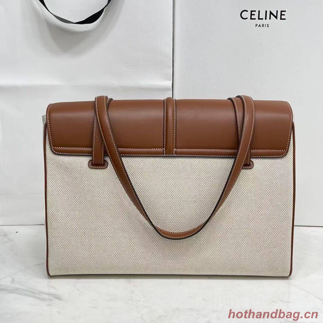 Celine MEDIUM SOFT 16 BAG IN SMOOTH CALFSKIN CR94043 DARK OAK Celine MEDIUM SOFT 16 BAG IN SMOOTH CALFSKIN CR94043 DARK OAK