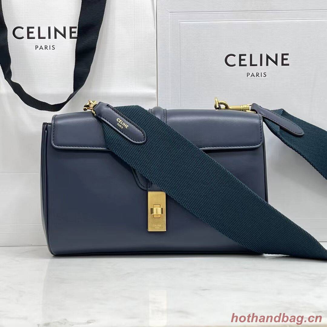 Celine TEEN SOFT 16 IN SMOOTH CALFSKIN 196853 NAVY BLUE Celine TEEN SOFT 16 IN SMOOTH CALFSKIN 196853 NAVY BLUE